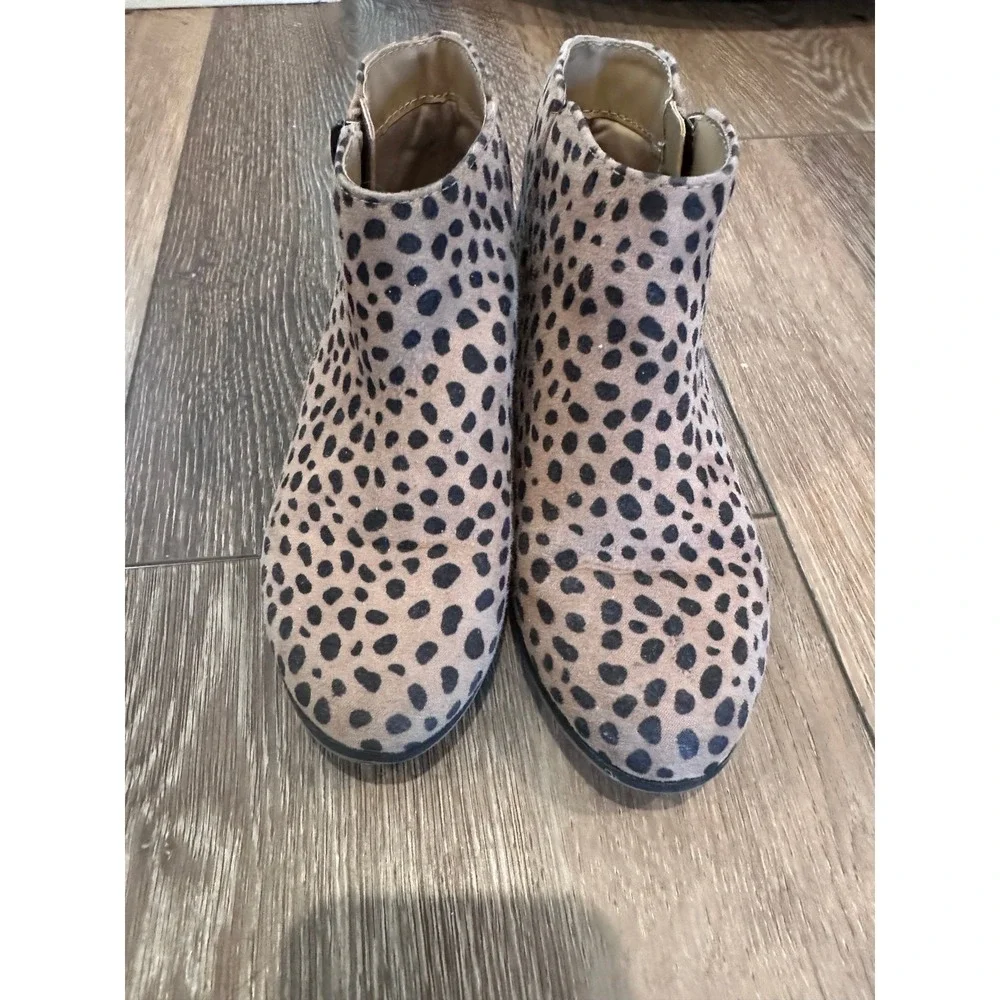 Cat and Jack‎ leopard print booties boots shoes sz 13